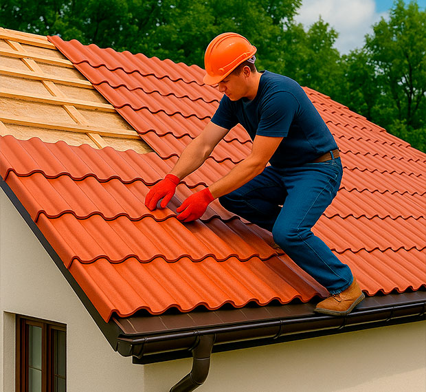 Кровля из керамической черепицы в Калининграде