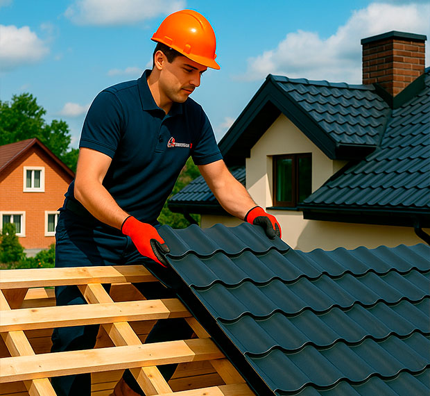 Кровля из металлочерепицы под ключ в Калининграде