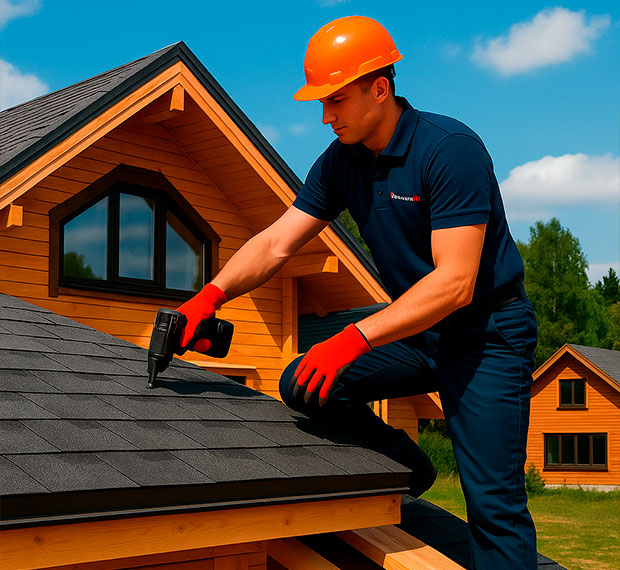 Монтаж кровли из мягкой черепицы в Калининграде