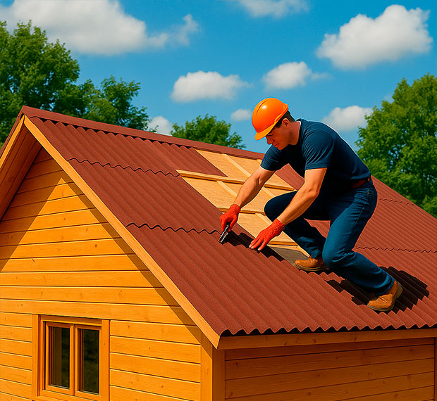 Монтаж кровли из ондулина в Калининграде